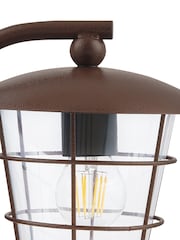 Eglo Brown Pulfero 1 Lantern Outdoor Wall Light - Image 3 of 5
