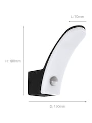 Eglo Black Fiumicino LED Outdoor Wall Light - Image 4 of 5