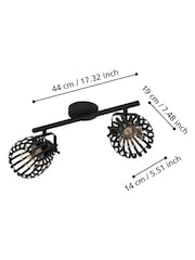 Eglo Black Girona Steel Modern 2 Light Spotlight - Image 5 of 5