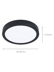 Eglo Black Argolis 2 Metal LED Outdoor Surface Light - Image 4 of 5