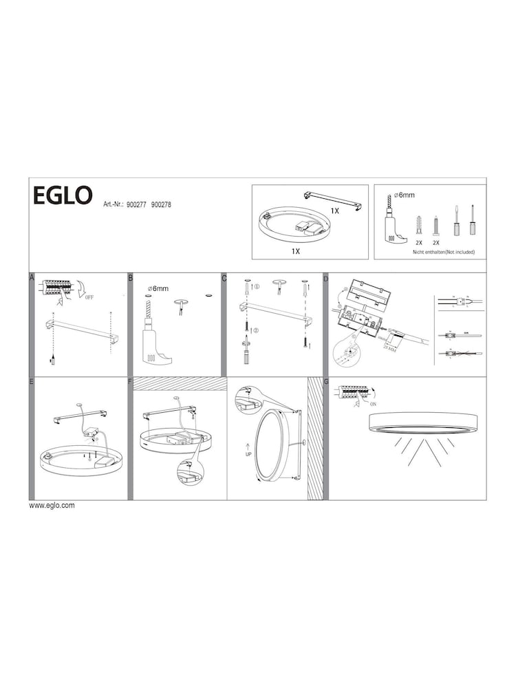 Eglo Black Argolis 2 Metal LED Outdoor Surface Light - Image 5 of 5