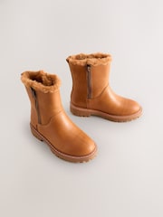 Tan Brown Leather Waterproof Boots - Image 1 of 5