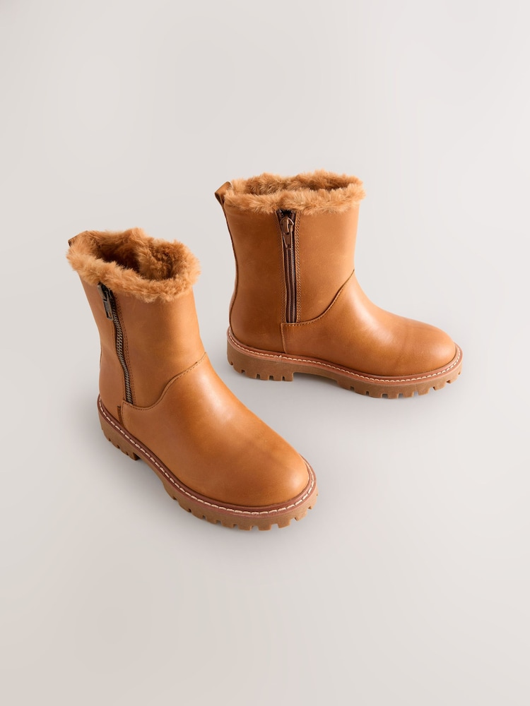 Tan Brown Leather Waterproof Boots - Image 1 of 5