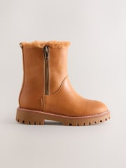 Tan Brown Leather Waterproof Boots - Image 2 of 5