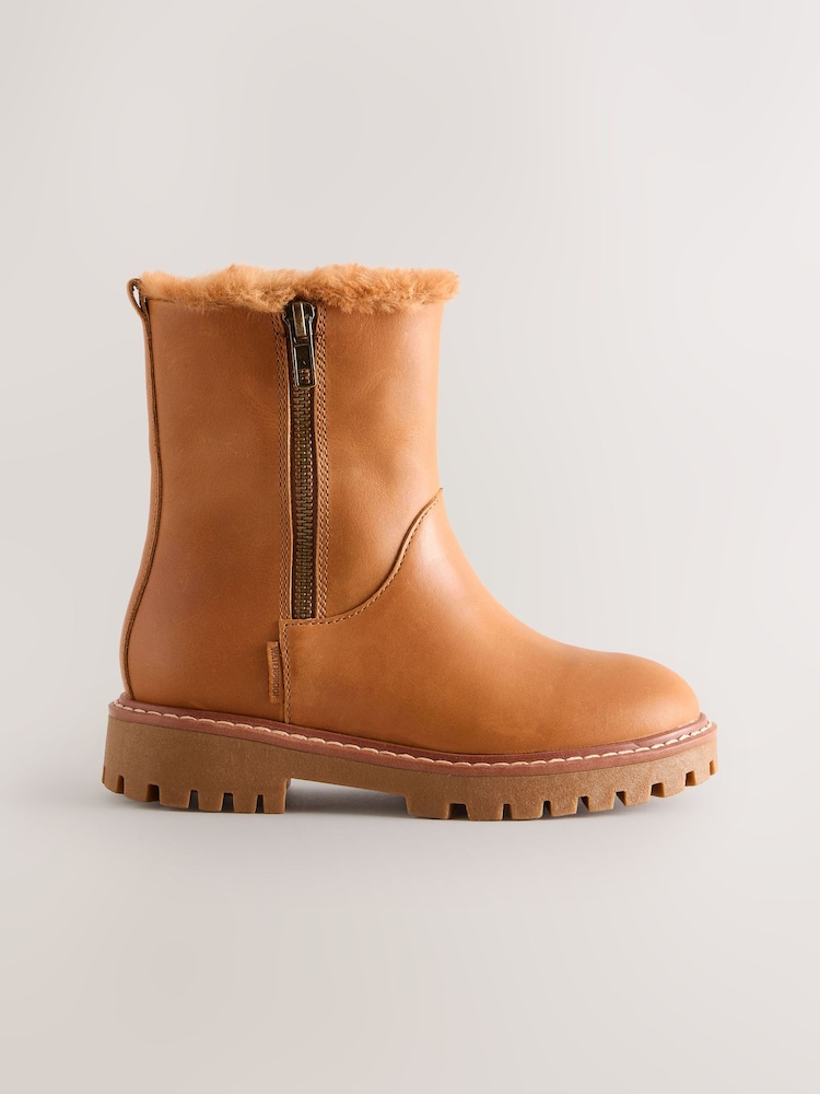 Tan Brown Leather Waterproof Boots - Image 2 of 5