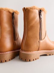Tan Brown Leather Waterproof Boots - Image 4 of 5