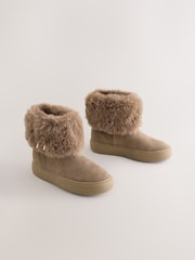 Tan Brown Water Repellent Suede Boots - Image 1 of 5