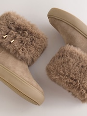 Tan Brown Water Repellent Suede Boots - Image 5 of 5