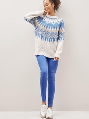 Bright Blue Super Stretch Soft Sculpt Pull-On Denim Leggings - Image 2 of 4
