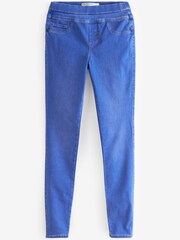 Bright Blue Super Stretch Soft Sculpt Pull-On Denim Leggings - Image 4 of 4
