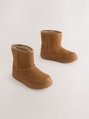 Tan Brown Water Repellent Suede Boots - Image 1 of 5