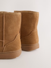 Tan Brown Water Repellent Suede Boots - Image 4 of 5