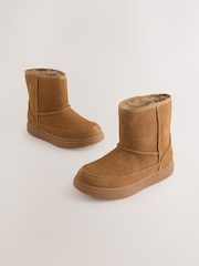 Tan Brown Water Repellent Suede Boots - Image 5 of 5