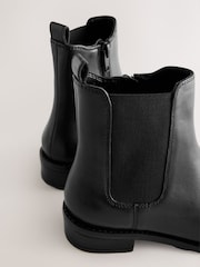 Black Leather Heeled Chelsea Boots - Image 5 of 5