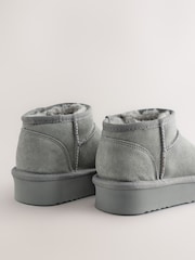 Grey Standard Fit (F) Flatform Mini Warm Lined Water Repellent Suede Pull-On Boots - Image 4 of 5