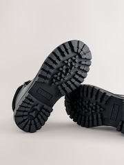 Black Lace Up Hiker Boots - Image 3 of 5