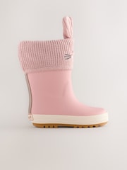 Pink Bunny Cuff Wellies - Image 2 of 5