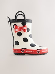 Black/White/Red Minnie Mouse Handle Wellies - Image 2 of 6