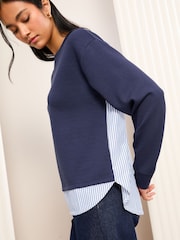 Friends Like These Navy 2-in-1 Sweatshirt - Image 1 of 4