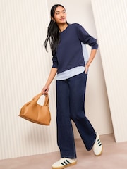 Friends Like These Navy 2-in-1 Sweatshirt - Image 3 of 4