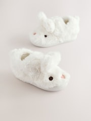 White Bunny Character Cupsole Slippers - Image 1 of 6