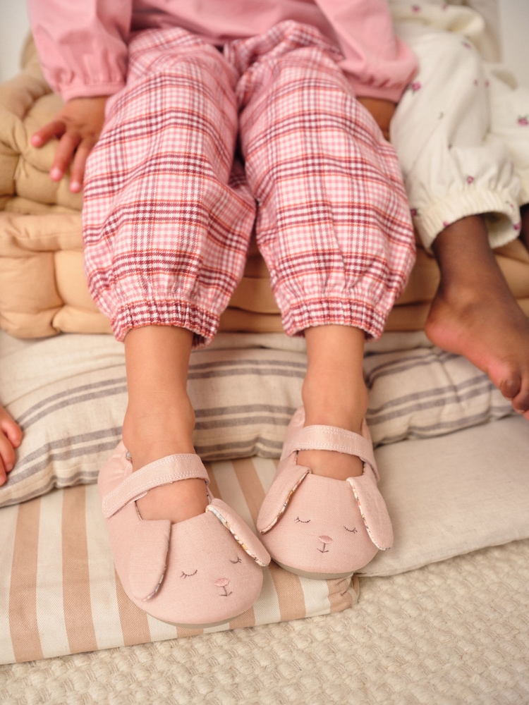 Pink Bunny Mary Jane Slippers - Image 1 of 7