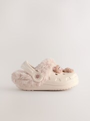 Neutral Bear Faux Fur Lined Clog Slippers - Image 2 of 6