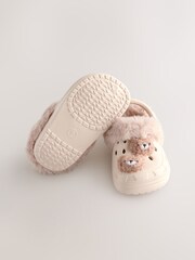 Neutral Bear Faux Fur Lined Clog Slippers - Image 6 of 6