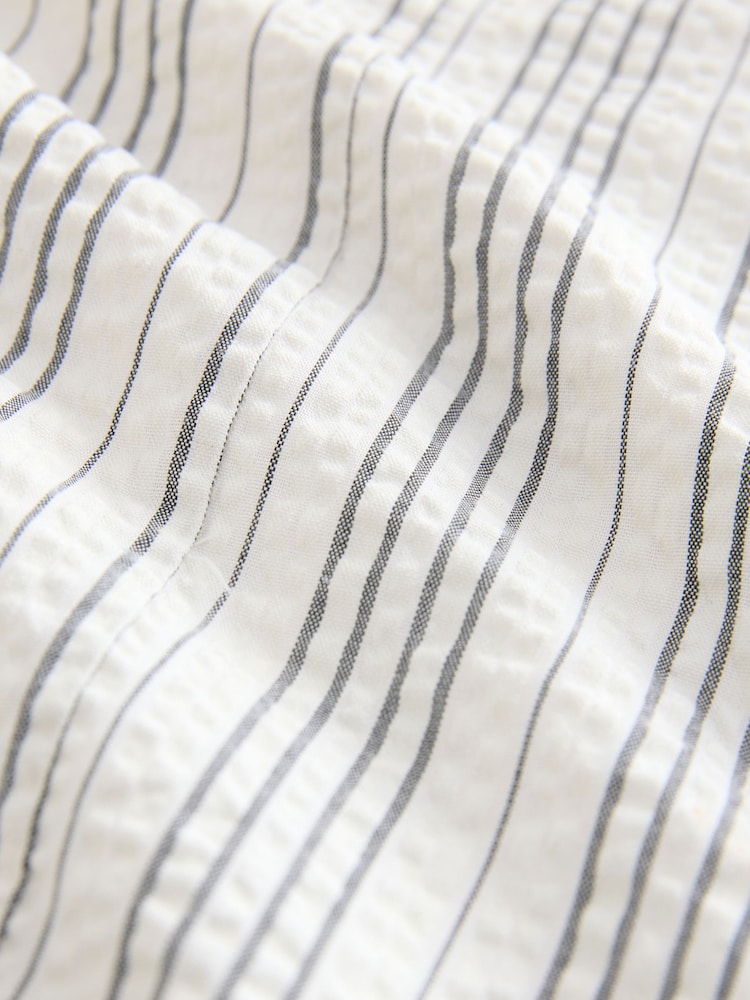 White/Black Striped Textured Waistcoat - Image 7 of 7