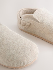 Neutral Felt Clog Slippers - Image 4 of 5