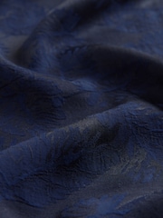 Azul marino - Pantalones de pernera ancha de jacquard de satén - Imagen 7 de 8
