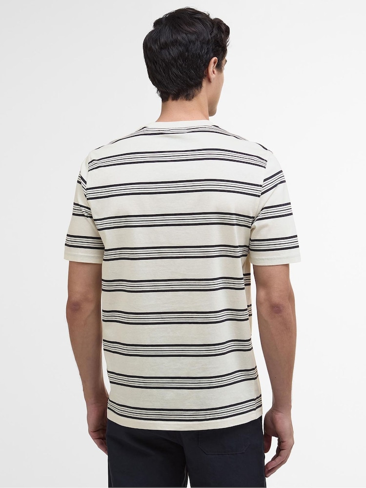 Barbour® International Upham Stripe White T-Shirt - Image 2 of 5 Barbour® International Upham Stripe White T-Shirt - Image 2 of 5