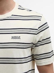 Barbour® International Upham Stripe White T-Shirt - Image 4 of 5
