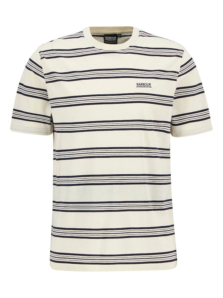 Barbour® International Upham Stripe White T-Shirt - Image 5 of 5 Barbour® International Upham Stripe White T-Shirt - Image 5 of 5
