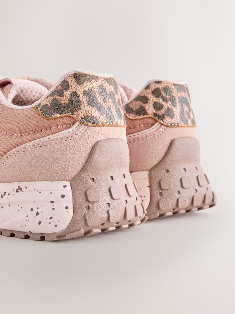 Pink Lace-Up Chunky Trainers - Image 6 of 6