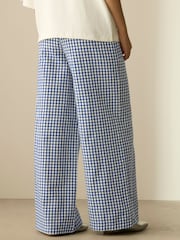 Blue Pull On Gingham Trousers - Image 2 of 7
