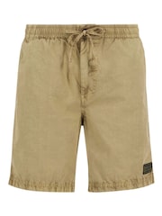 Barbour® International Buckley Garment Dyed Brown 100% Cotton Shorts - Image 4 of 4