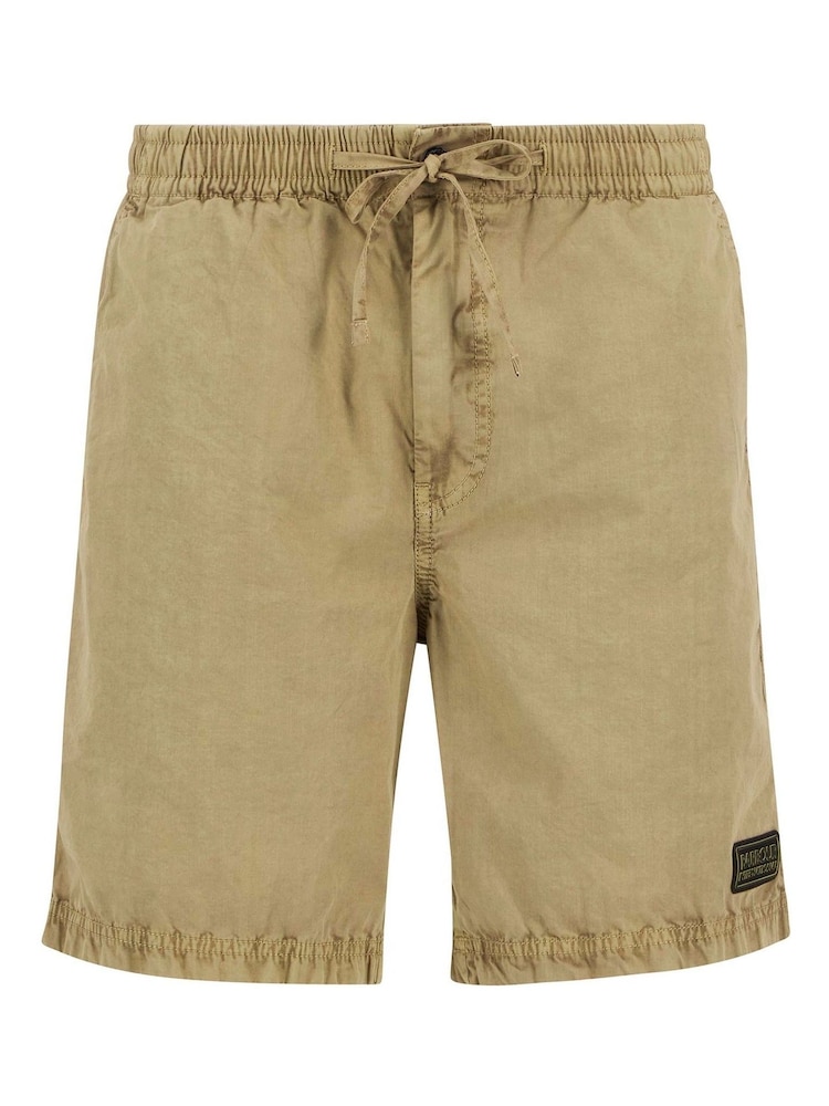 Barbour® International Buckley Garment Dyed Brown 100% Cotton Shorts - Image 4 of 4