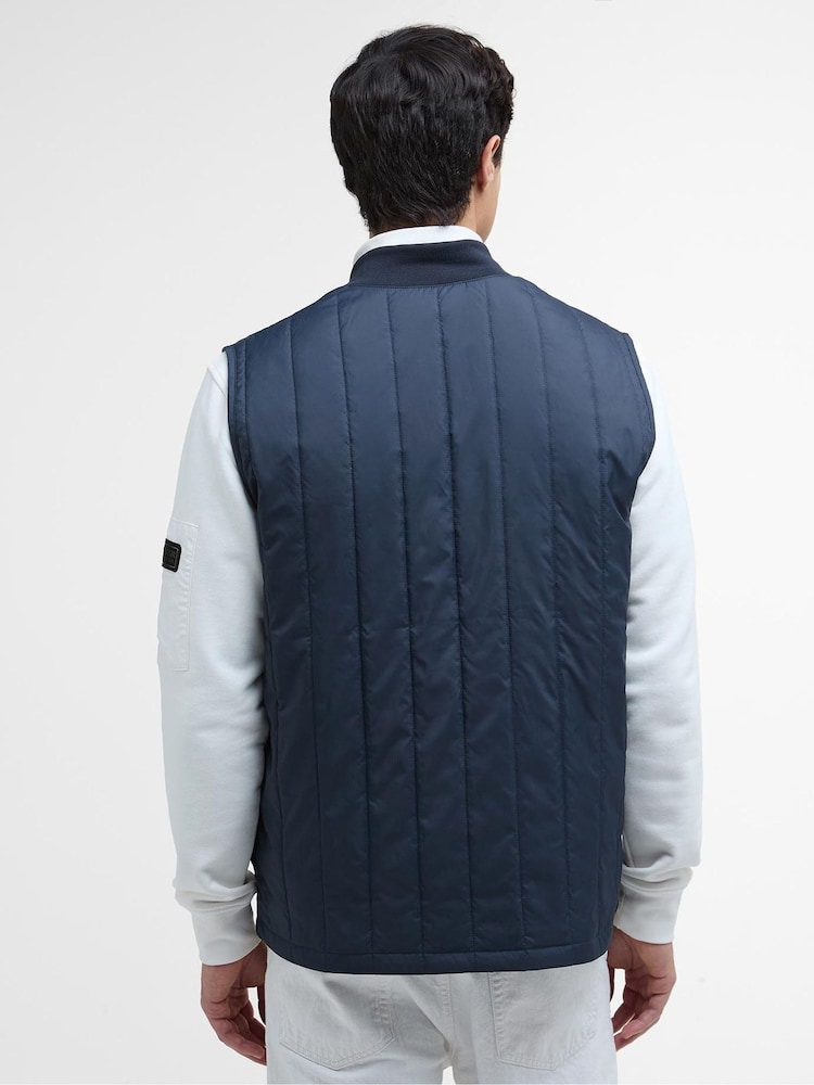 Barbour® International Blue Leafell Quilted Gilet - Image 2 of 5 Barbour® International Blue Leafell Quilted Gilet - Image 2 of 5