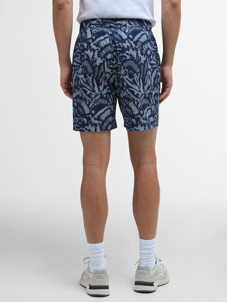 Barbour® International Blue Kew All-Over Print 100% Cotton Shorts - Image 2 of 5 Barbour® International Blue Kew All-Over Print 100% Cotton Shorts - Image 2 of 5
