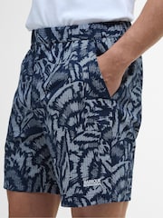 Barbour® International Blue Kew All-Over Print 100% Cotton Shorts - Image 3 of 5