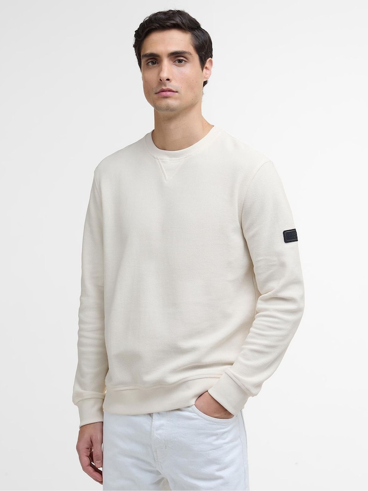 Barbour® International Wrightson White Sweatshirt - Image 1 of 5 Barbour® International Wrightson White Sweatshirt - Image 1 of 5