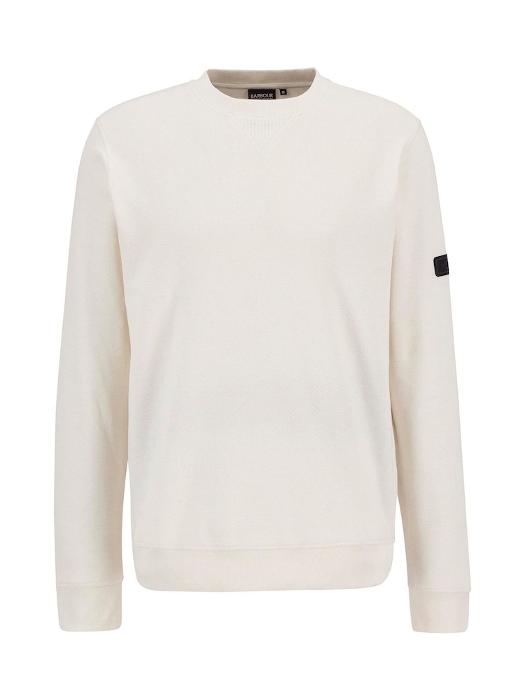 Barbour® International Wrightson White Sweatshirt - Image 5 of 5 Barbour® International Wrightson White Sweatshirt - Image 5 of 5