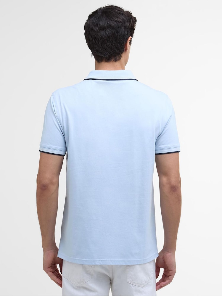 Barbour® International Blue Ethan 100% Cotton Polo Shirt - Image 2 of 5 Barbour® International Blue Ethan 100% Cotton Polo Shirt - Image 2 of 5