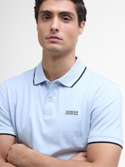 Barbour® International Blue Ethan 100% Cotton Polo Shirt - Image 3 of 5