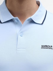 Barbour® International Blue Ethan 100% Cotton Polo Shirt - Image 4 of 5