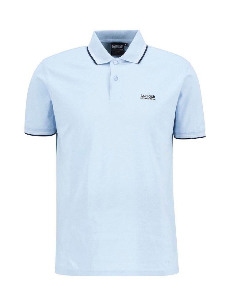 Barbour® International Blue Ethan 100% Cotton Polo Shirt - Image 5 of 5 Barbour® International Blue Ethan 100% Cotton Polo Shirt - Image 5 of 5