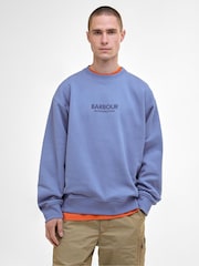 Barbour® International Blue Formula Logo Crew 100% Cotton Sweatshirt - Image 1 of 4