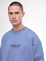 Barbour® International Blue Formula Logo Crew 100% Cotton Sweatshirt - Image 3 of 4