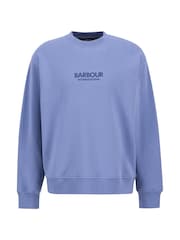 Barbour® International Blue Formula Logo Crew 100% Cotton Sweatshirt - Image 4 of 4